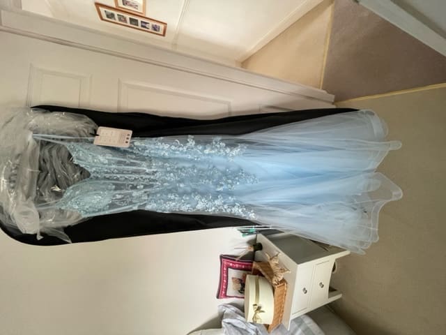 Gorgeous Light Blue Mermaid Dress - Prom UK Reloved